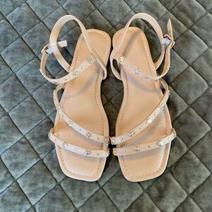 Elegant Beige Strappy Sandals